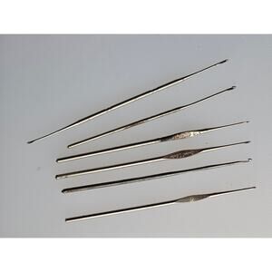 Vintage 5" Steel crochet/tatting hooks for lace and small work